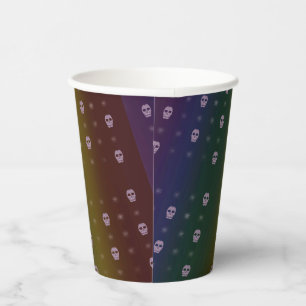 Rainbow Skulls Paper Cups
