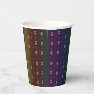 Rainbow Skulls Paper Cups