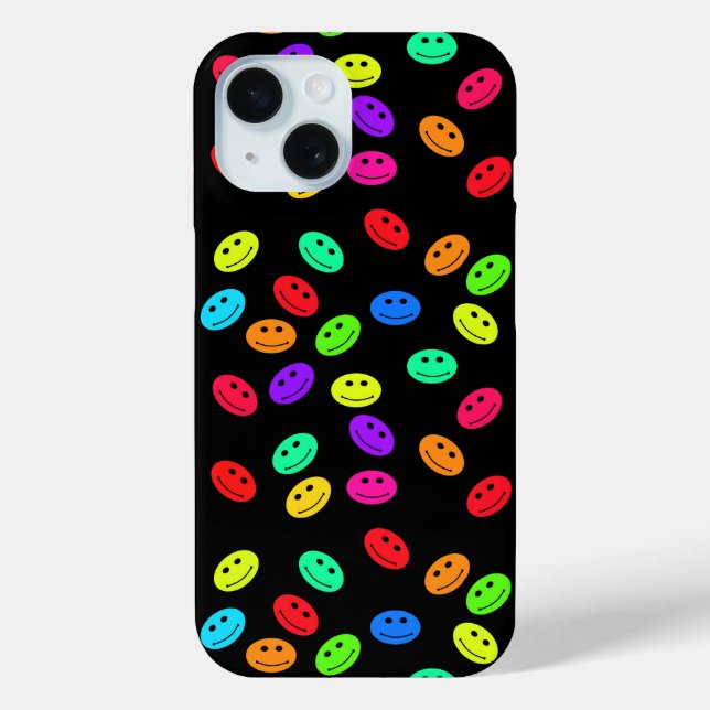 Rainbow Smile Faces Case-Mate iPhone Case (Back)