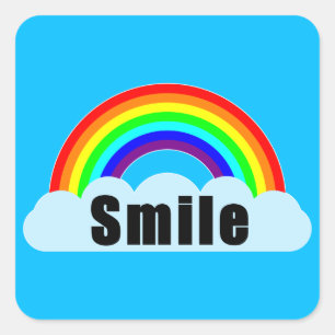 RAINBOW - Smile Square Sticker