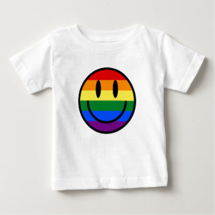 Rainbow Smiley Face Baby T-Shirt
