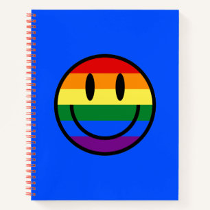 Rainbow Smiley Face Notebook