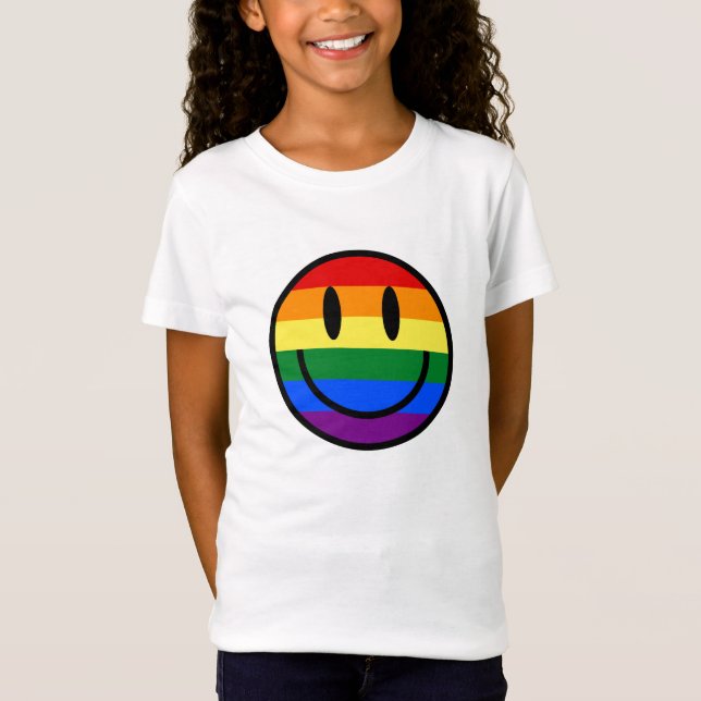 Rainbow Smiley Face T-Shirt (Front)