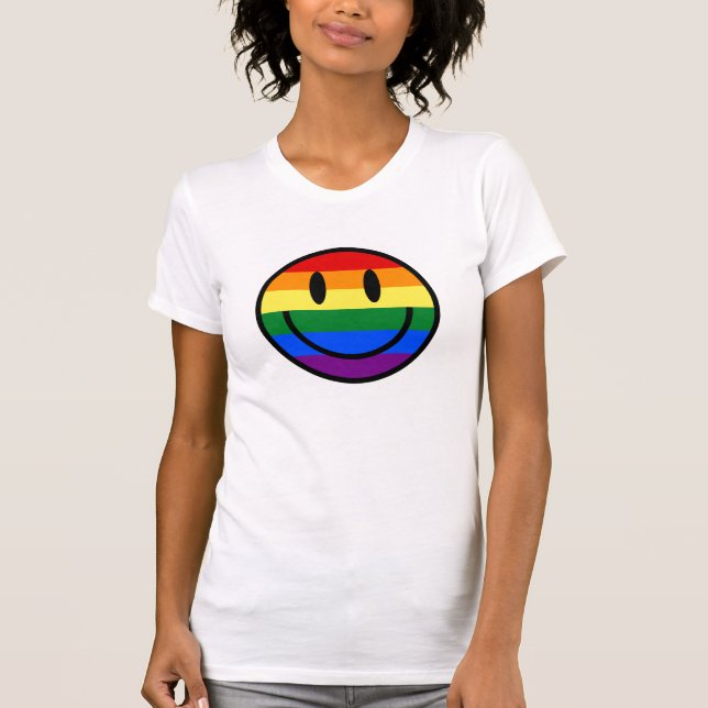 Rainbow Smiley Face T-Shirt (Front)