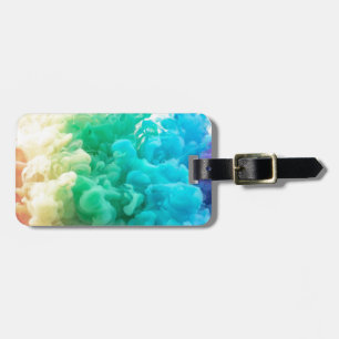 rainbow smoke luggage tag