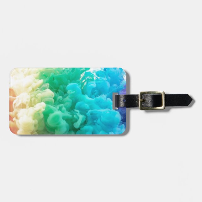 rainbow smoke luggage tag (Front Horizontal)