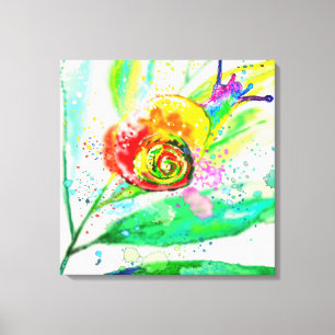 Rainbow Snail Canvas Print