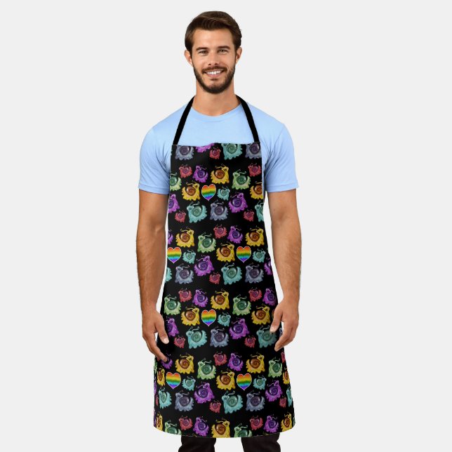 Rainbow Snails   Apron (Worn)