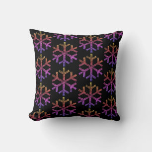 Rainbow Snowflakes For Sofa Couch Chaise Lounge Cushion