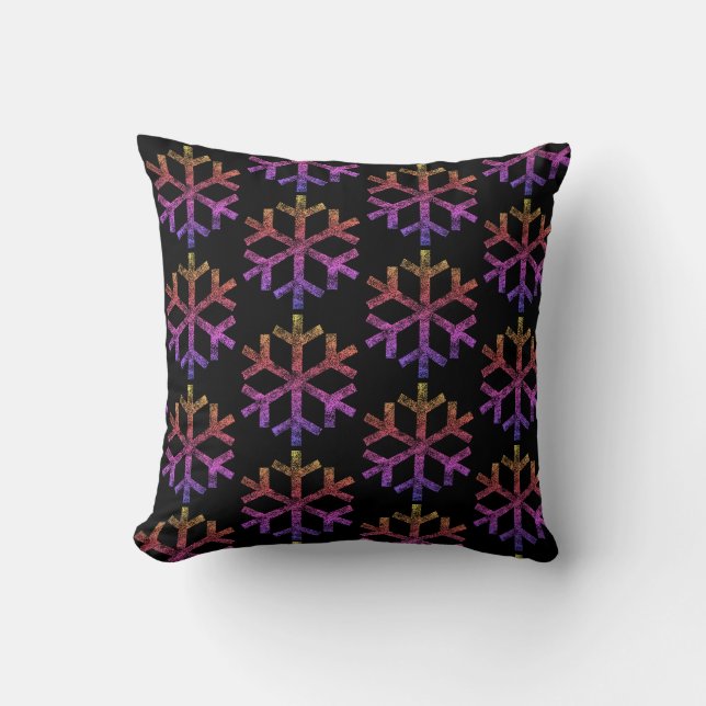 Rainbow Snowflakes For Sofa Couch Chaise Lounge Cushion (Front)