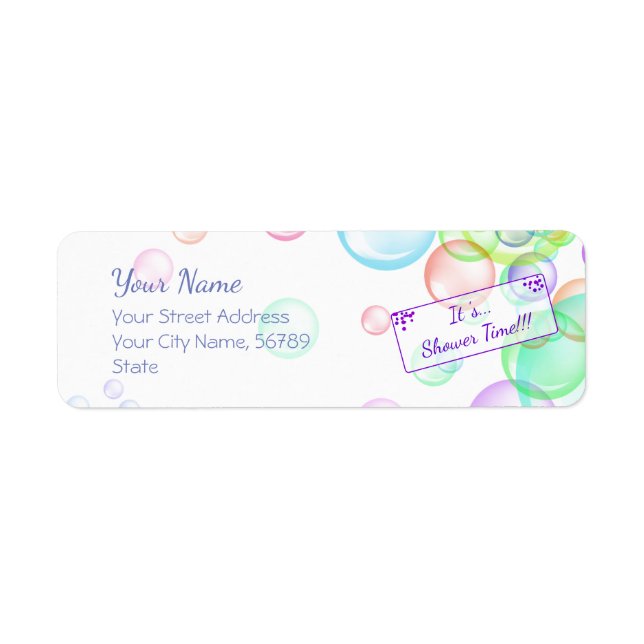 Rainbow Soap Bubbles Baby Shower (Front)