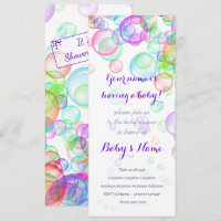 Rainbow Soap Bubbles Baby Shower