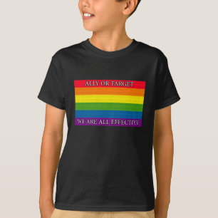 Rainbow - Sochi Protest - Ally or Targe We Are All T-Shirt
