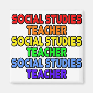 Rainbow Social Studies Teacher Magnet