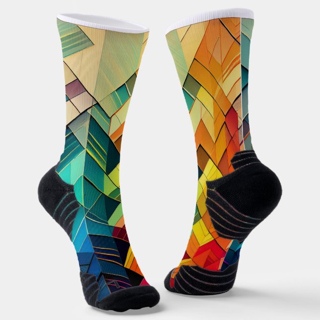 Rainbow Socks (Angled)