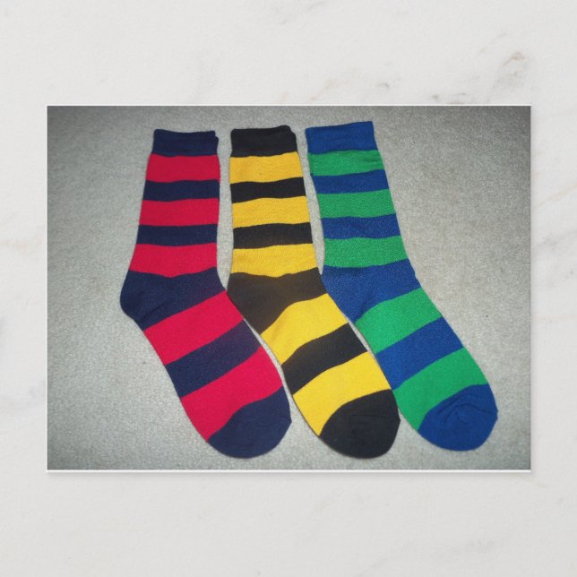 Rainbow Socks Postcard (Front)
