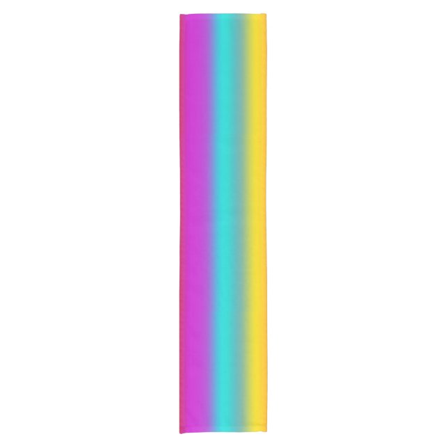 RAINBOW soft Stripes Pattern III + your idea Short Table Runner (Front)