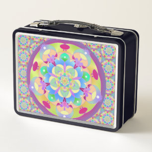Rainbow Song Mandala Metal Lunch Box