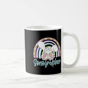 Rainbow Sonographer Bunny Easter Sonography Ultras Coffee Mug