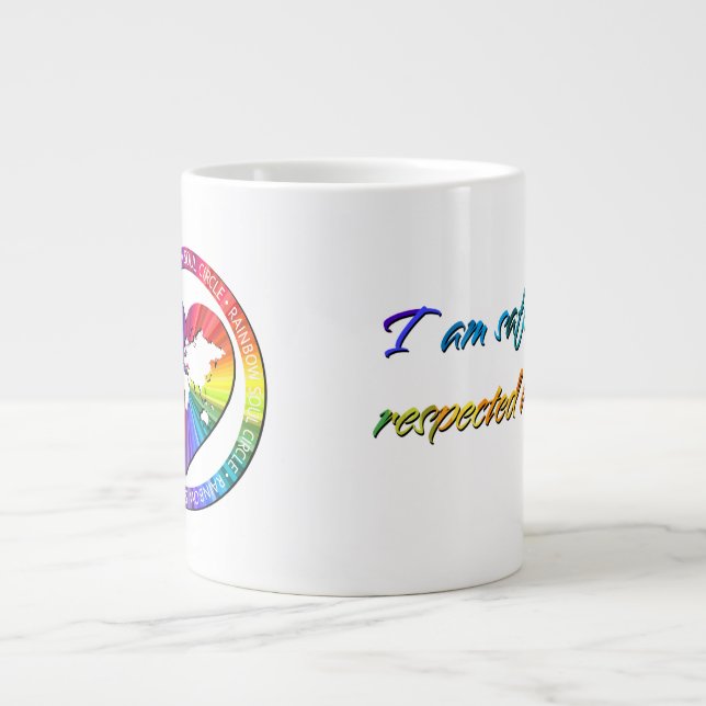 Rainbow Soul Circle Large Coffee Mug (Front)