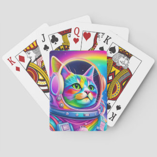Rainbow Space Cat - Playing Cards