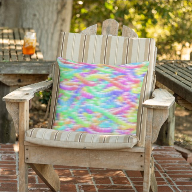 Rainbow sparkle bubbles cushion (Chair)