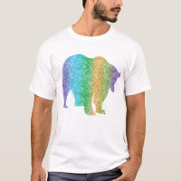Rainbow Sparkle Glitter Colourful Bear Animal