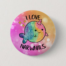 Rainbow Sparkle I Love Narwhals