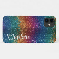 Rainbow Sparkle Metallic Elegant Personalised