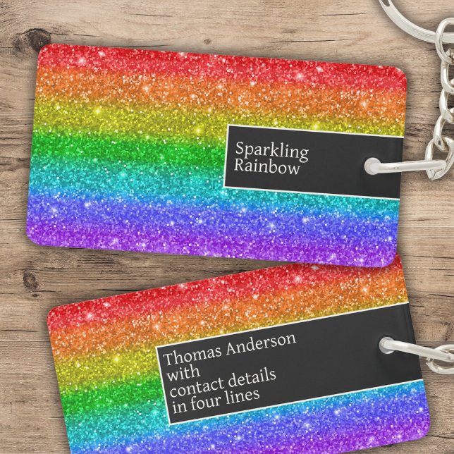 Rainbow sparkles are like fireworks key ring (Creator Uploaded)