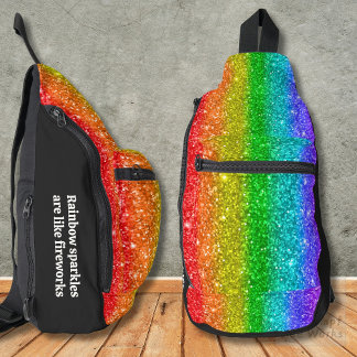Rainbow sparkles are like fireworks sling bag