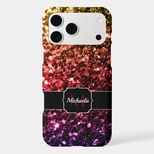 Rainbow sparkles glitter Monogram (Back)