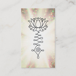 *~* Rainbow Sparkles Reiki Healing Energy Lotus Business Card