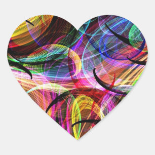 Rainbow Spash Heart Sticker