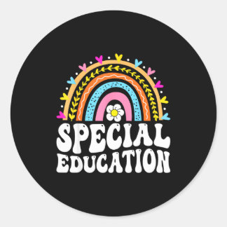Rainbow Special Education Teacher Sped Classic Round Sticker