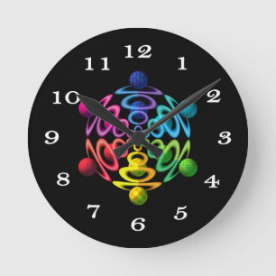 Rainbow Sphere Popper Wall Clock
