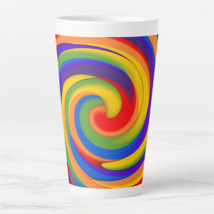 rainbow spin latte mug