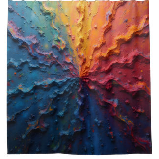 Rainbow spin on things Shower Curtain
