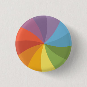 Rainbow Spinning Wheel 3 Cm Round Badge