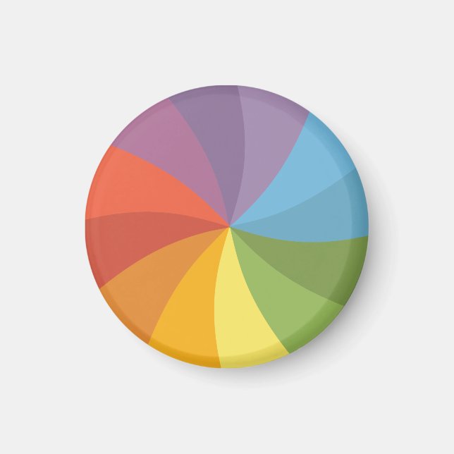 Rainbow Spinning Wheel Magnet (Front)