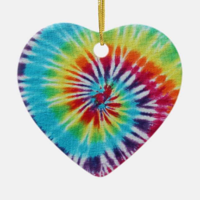 Rainbow Spiral 2 Sides Ceramic Tree Decoration (Front)