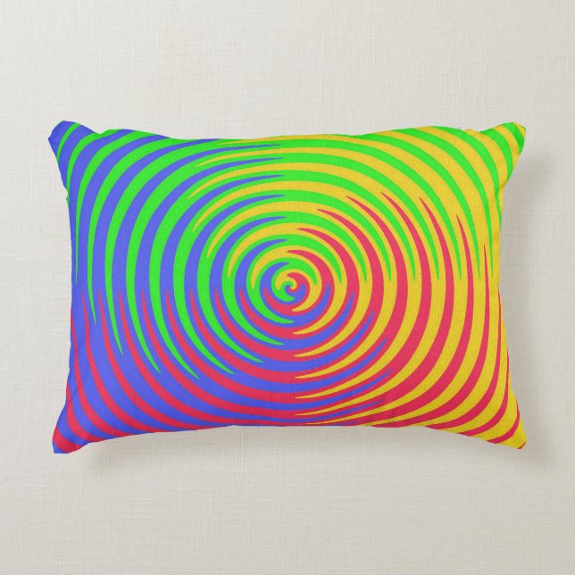 Rainbow Spiral Accent Pillow (Front)