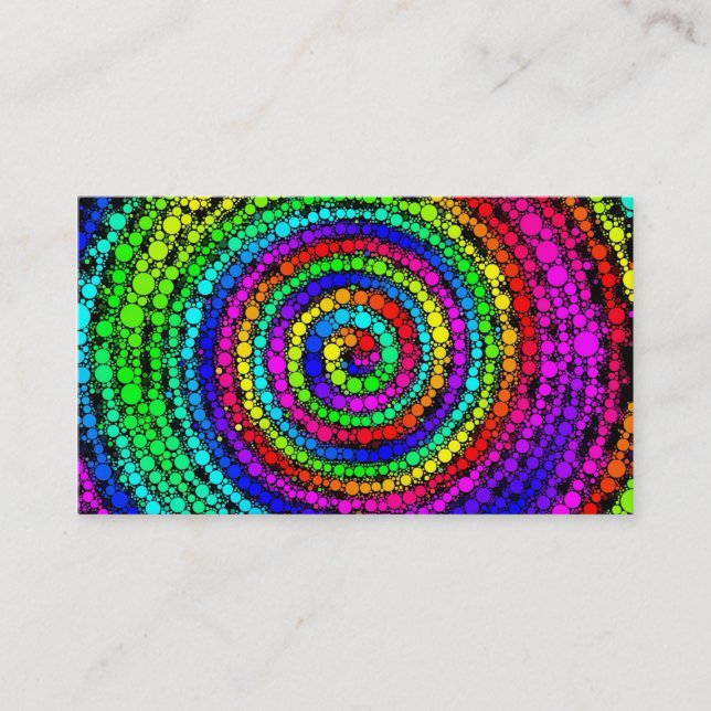 Rainbow Spiral Business Card (Front)