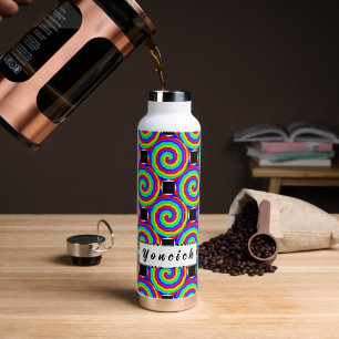 Rainbow Spiral by Kenneth Yoncich Water Bottle