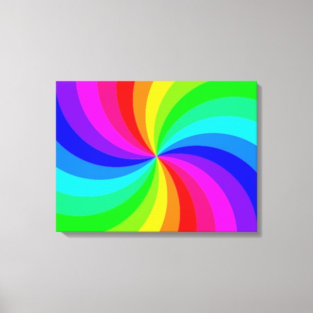 RAINBOW SPIRAL CANVAS PRINT (Front)