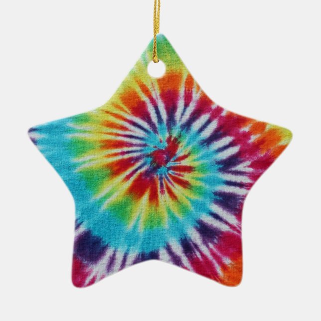 Rainbow Spiral Ceramic Tree Decoration (Front)