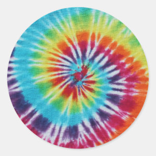 Rainbow Spiral Classic Round Sticker