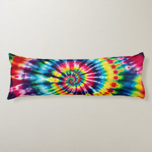 Rainbow Spiral - classic tie-dye design Body Cushion