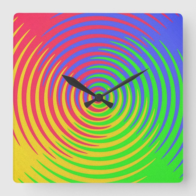 Rainbow Spiral Clock (Front)