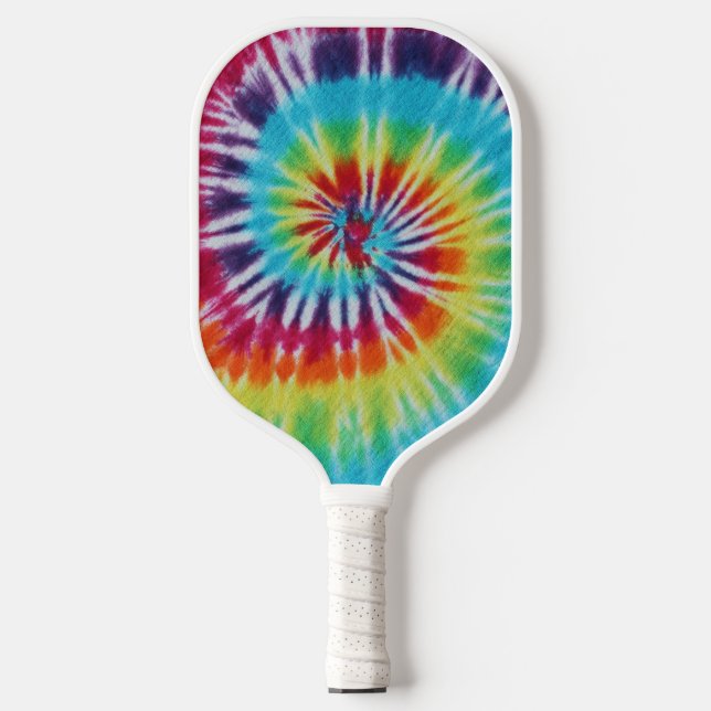 Rainbow Spiral Custom Photo Pickleball Paddle (Front)